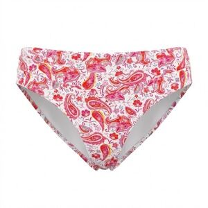 TIME & TRU Mid-Rise V-Front Bikini Swim Bottoms 3X (24W-26W) Pink Paisley NEW